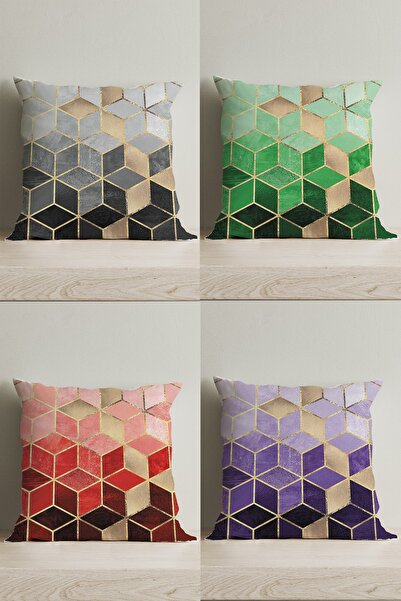 LadiesHome Husă de pernă decorativă, imprimată digitală, cu două fețe, cu des...