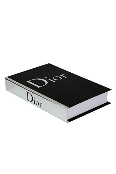 irayhomedecor Dior Чорна срібна декоративна коробка для книг