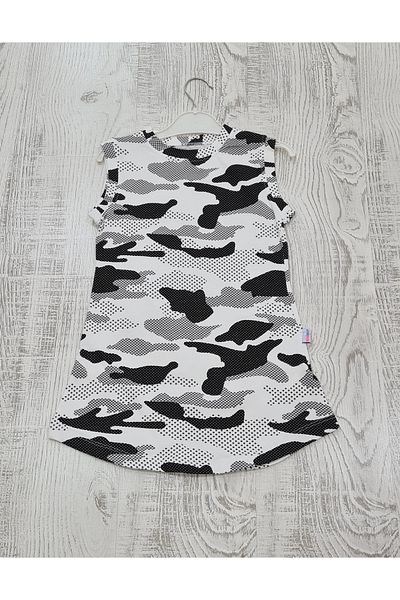 Esterella Girl's Tunic/ Mesh Crop Tunic/ Camouflage Double Tunic Set