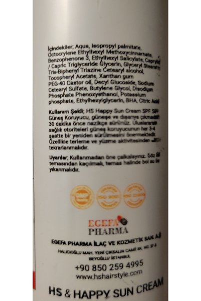 HS Happy Sun Cream Spf 50+ Güneş Koruyucu Set