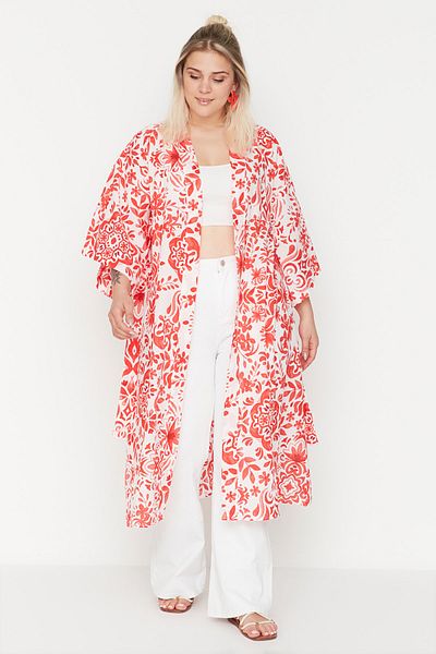 Plus Woven Kimono