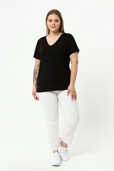 xlargebutik Plus Size Black Blouse