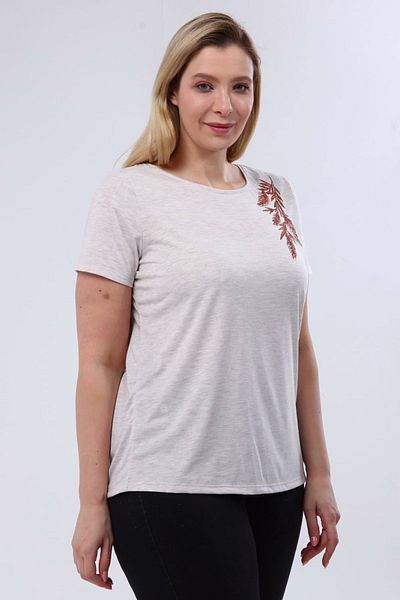 xlargebutik Plus Size Embroidered Blouse