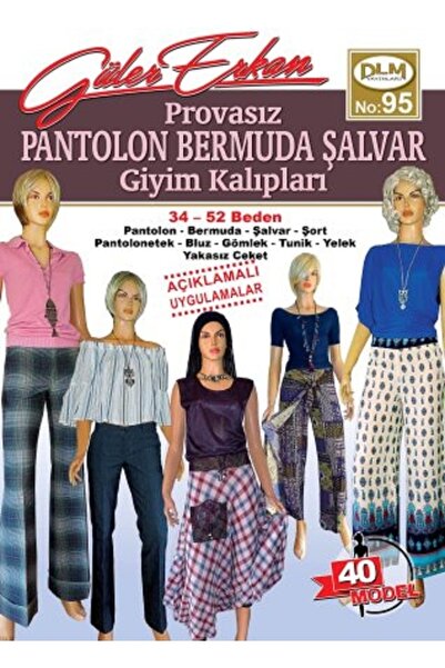 Genel Markalar Güler Erkan Provasız Pantolon Bermuda Şalvar Giyim Kalıpları 3...