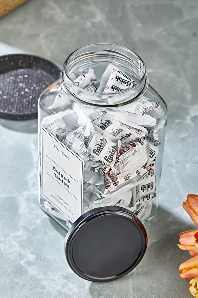 FBZhome Bulaşık Makinesi Deterjan Tableti Kavanozu/kutusu Vakumlu Kapak 3000 ml