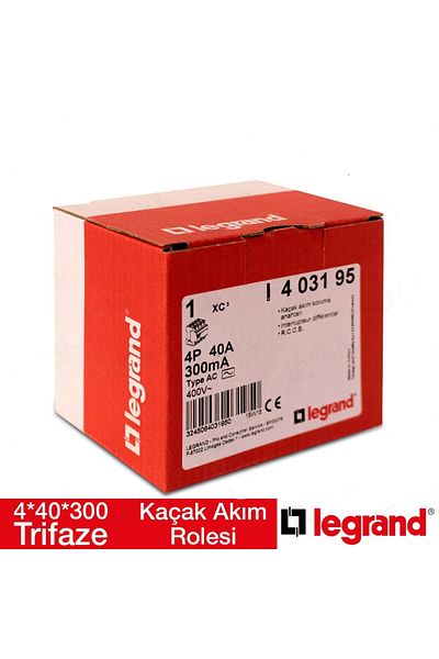 Legrand -403195-fire/leakage current protection relay 4p,40a,300ma