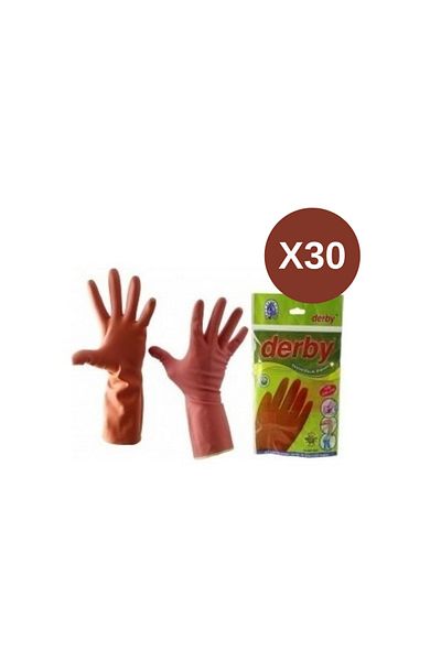 Derby Dish Gloves (rubber) No 9.5 *30 Pieces