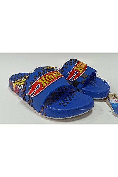 GEZER Hot Wheels ліцензовані сині анатомічні підошви, не ковзають, пластикові капці для басейну, пляжу, дому та вулиці