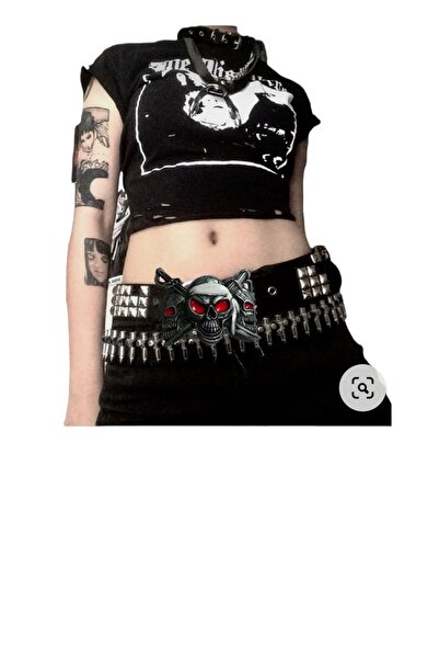 targay Cureaua cu craniu împânzit cu ținte, stil gotic punk metallica, cu cat...