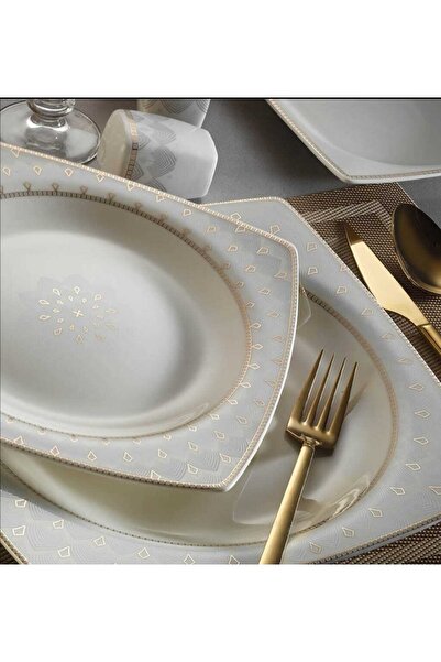 Kütahya Porselen Bone Mare 62 Parça Yemek Takımı