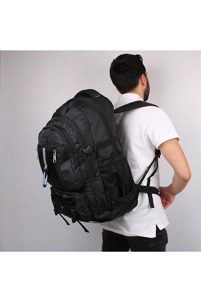 Bagacar Izdag Μαύρο Μαύρο Σακίδιο Ταξιδίου 60 Lt 17" με θήκη για φορητό υπολογιστή