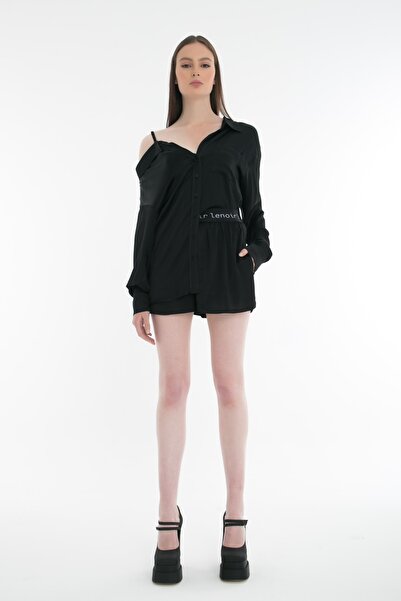 LE NOIR Noır Ipek Saten Gömlek