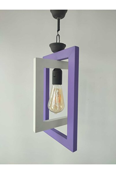 BİAVİZE Ahşap Boyalı Modern Tekli Avize