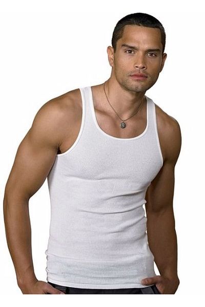Shopiolog Men's 100% Cotton Camisole Undershirt 3 Pieces