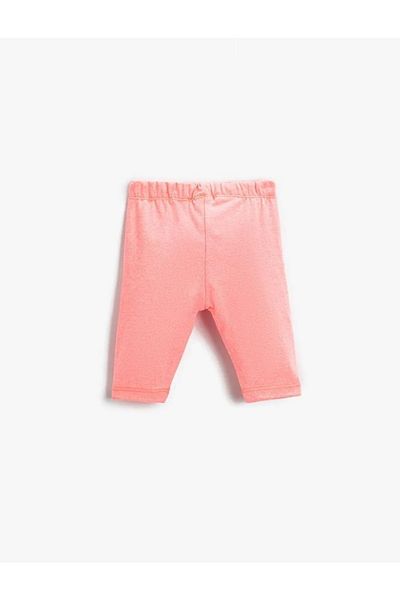 Koton Girl&#39;s Elastic Waist Capri Tights Cotton