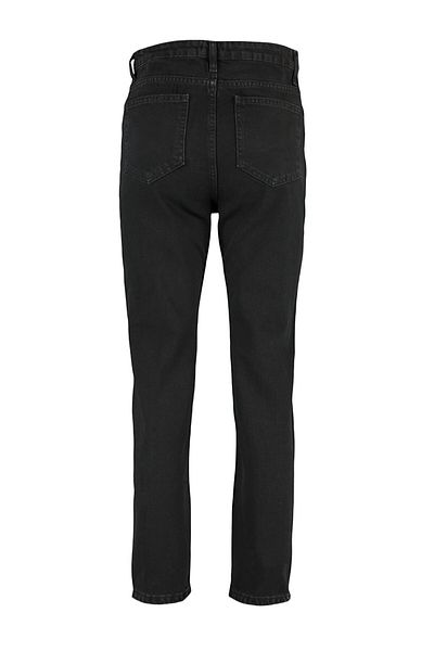 MAKRAS EXCLUSIVE Tommy Γυναικείο Anthracite Super High Waist Comfort Lycra Mom Jeans Jeans