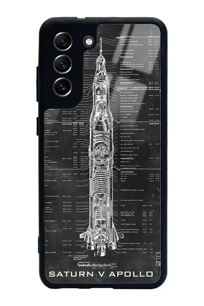 Spoyi Samsung S21 Fe Apollo Plan Tasarımlı Glossy Telefon Kılıfı