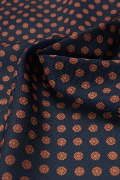 ALTINYILDIZ CLASSICS Чоловіча синьо-коричнева класична хустинка з візерунком