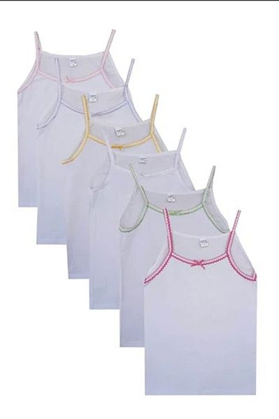 Seher Tricou pentru fetiță cu bretele brodate, pachet 12 0048