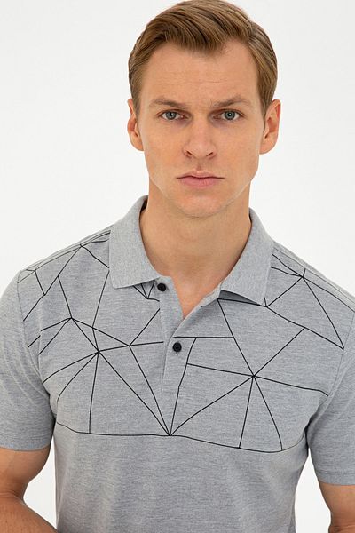 Pierre Cardin Tricou Gri Melange pentru bărbați G021GL011.000. 1315227 .VR086
