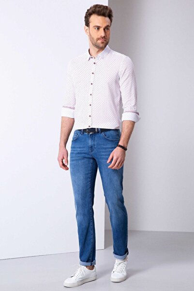 Pierre Cardin Κόκκινο Slim Fit πουκάμισο