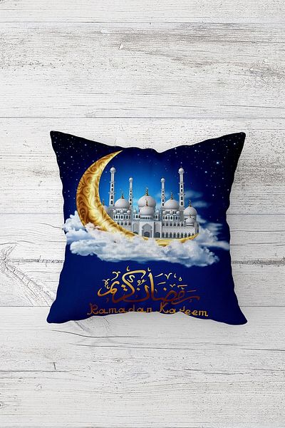 on the clouds Model de lanternă Ramadan Imprimat pe o parte Față de pernă cu fermoar ascuns Husă de pernă pentru scaun