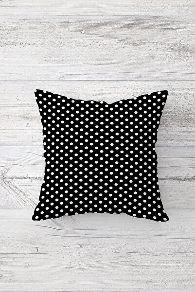 on the clouds Black and White Polka Dot Double Sided Printed Hidden Zippered ...