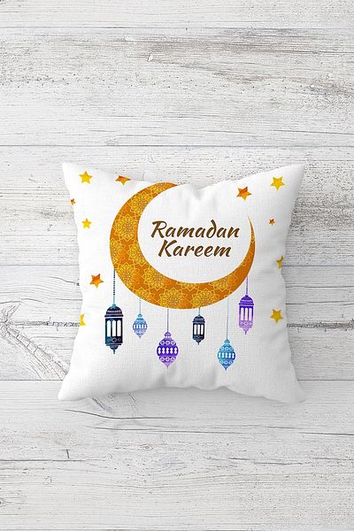 on the clouds Lanternă Ramadan Kareem - Husă de pernă pentru scaun cu fermoar ascuns, imprimată pe două fețe
