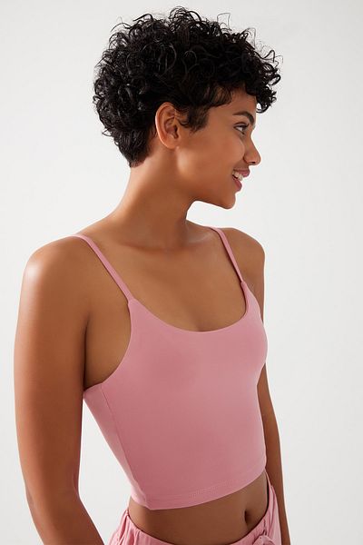 Los Ojos Leicht unterstützte, abgedeckte Sport-BH-Träger für Damen in Rosa