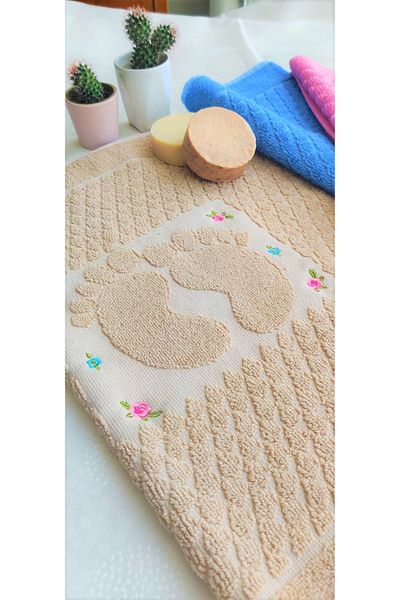 Z&N STYLE Prosop de lux brodat pentru picioare Dowry 50x70 set de 3