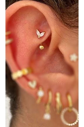 Gold cheap rook piercing