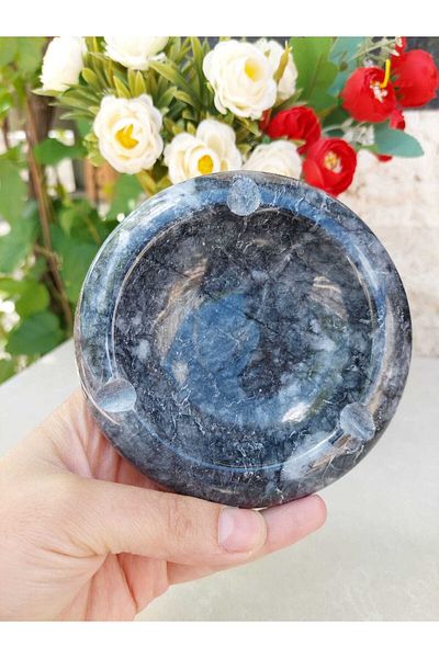 Sümeyra Marble Art Space Gray - Natural Smoked Marble Ashtray | Marble Ash Tray | Ashtray |