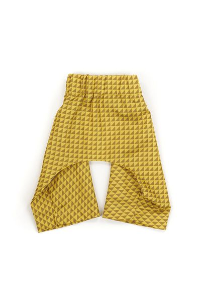 Bi Dolap Ponçik Shorts Swimsuit Yellow Soft Textured Fabric Cat Dog Outfit & Swimsuit