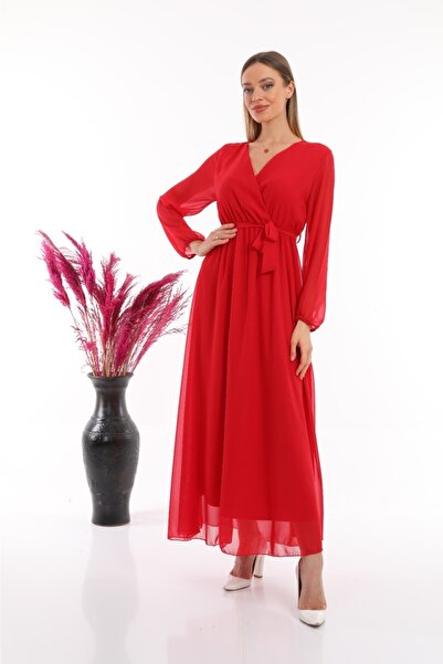 CİXAPLE Rochie din șifon cu mâneci balon drepte