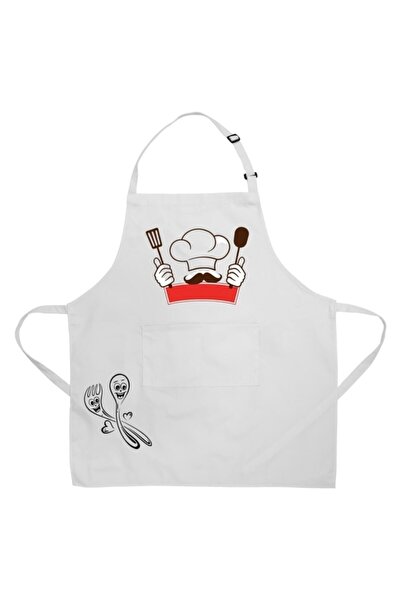 RAY TİCARET Set șorț alb unic șorț bucătar copii șorț bucătărie șorț bucătar