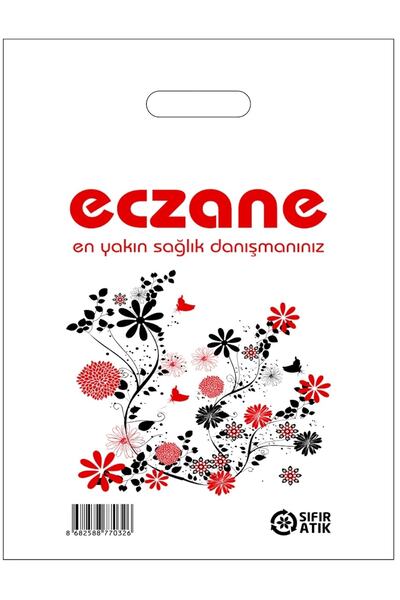 PLASTEX Eczane Poşeti Recaycle El Geçme Büyük Boy 30 x 40 cm - 1 kg'lık Paket...