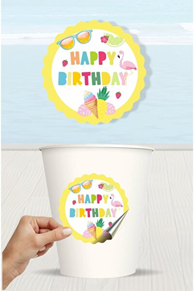 neşeli günlerim Αυτοκόλλητο με θέμα το καλοκαίρι 20 τμχ * Αυτοκόλλητο χαρτί