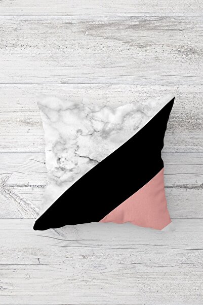 Pelangi غطاء وسادة بسحاب مخفي مطبوع على الوجهين من الرخام، غطاء وسادة للمقعد