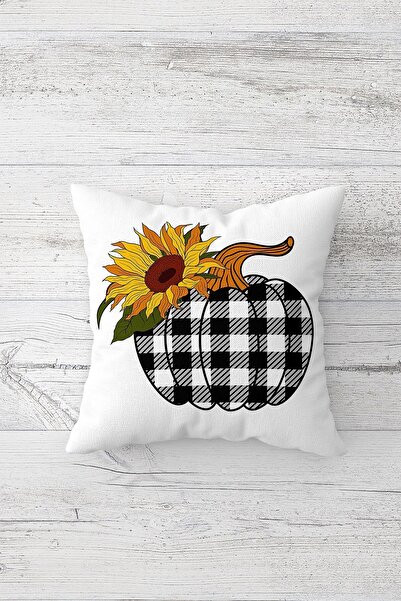 Pelangi منقوشة اليقطين عباد الشمس مزدوجة الجانب مطبوعة مخفي زيبر وسادة رمي وس...