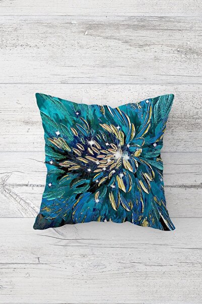 Pelangi غطاء وسادة بسحاب مخفي مطبوع على الوجهين من زهرة الموز الذهبية، غطاء و...