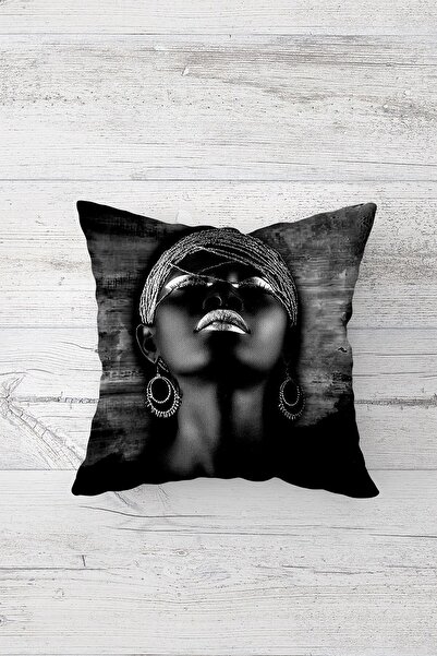 Pelangi المرأة الأفريقية نمط الطباعة على الوجهين المخفية انغلق وسادة رمي وساد...