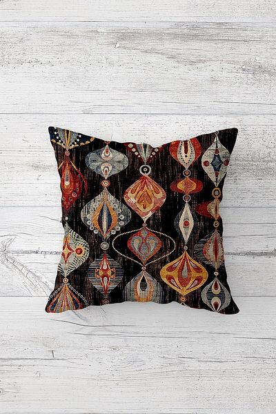 Pelangi Double Sided Ottoman Patterned - Hidden Zippered Pillow Case