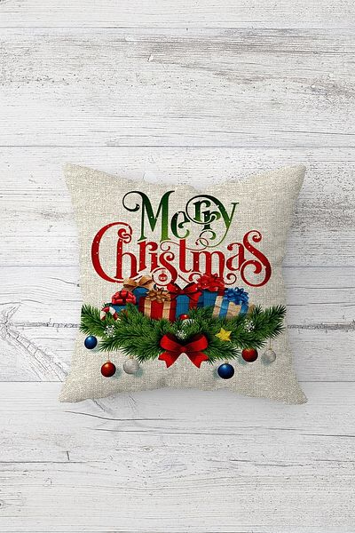 Pelangi New Year's Gift Patterned Double Sided Printed Hidden Zippered Pillow Throw Pillow Seat Pillow Case