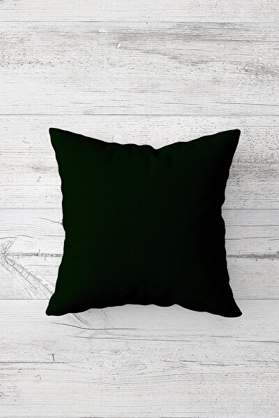 Pelangi Solid Color Velvet Green Double Sided Printed Hidden Zippered Pillowc...