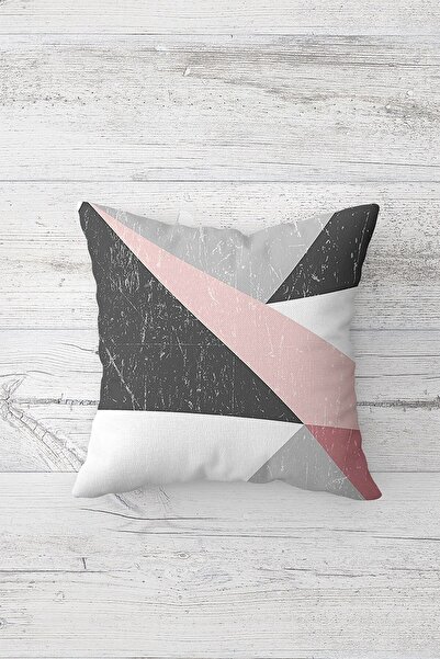 Pelangi غطاء وسادة بسحاب مخفي مطبوع على الوجهين على شكل مثلث ملون، غطاء وسادة...