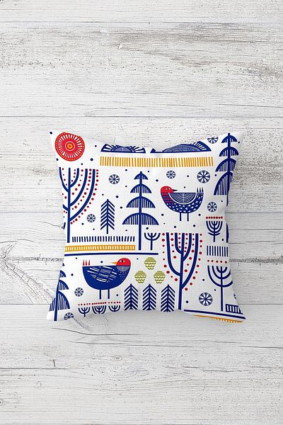 linazaitun One Side Printed Hidden Zipper Washable Stain Resistant Decorative Throw Pillow Cover Pillow Case