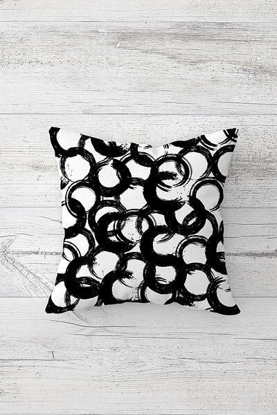 linazaitun One Side Printed Hidden Zipper Washable Stain Resistant Decorative Throw Pillow Cover Pillow Case