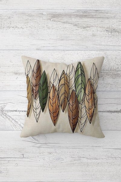 Lina One Side Printed Hidden Zipper Decorative Pillowcase Throw Pillow Case S...