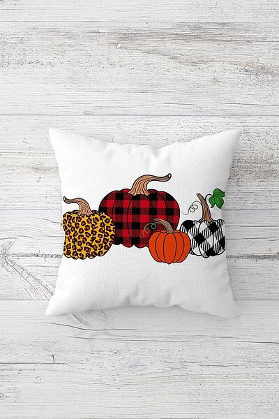 linazaitun One Side Printed Hidden Zipper Washable Stain Resistant Decorative Throw Pillow Cover Pillow Case
