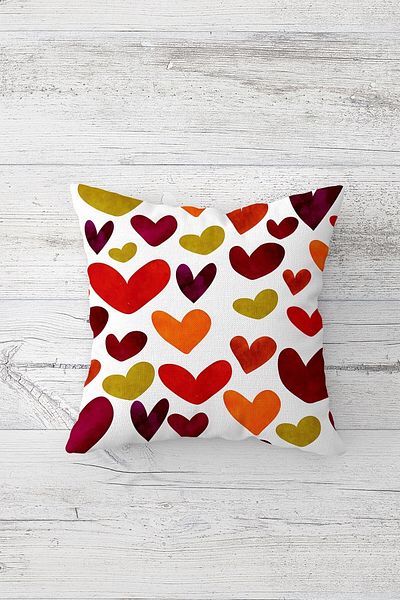 linazaitun One Side Printed Hidden Zipper Washable Stain Resistant Decorative Throw Pillow Cover Pillow Case